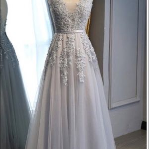 Grey Prom Dress Wedding Dress Size XS Size 4 New